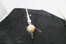1 Christbaumspitze -  Christbaumschmuck -  Silber- Gold  Glas -  vintage
