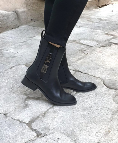 Damen stiefeletten schwarz - stiefeletten, 4us