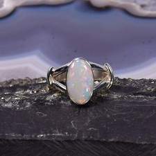 Edelopal Ring, 925er Silber