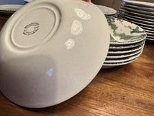 7 Porzellan Teller Broadhurst Staffordshire England, Ironstone Suppenteller