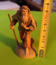 Geschnitzte bemalte Krippenfigur passend für 10cm Figurengrösse, Hirte
