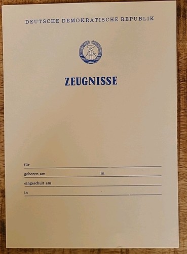 Ddr zeugnis deckblatt - ddr,
