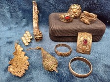 Antiker Schmuck 925 Drachen Schlangen Pfeife Konvolut Set Ringe besonders 