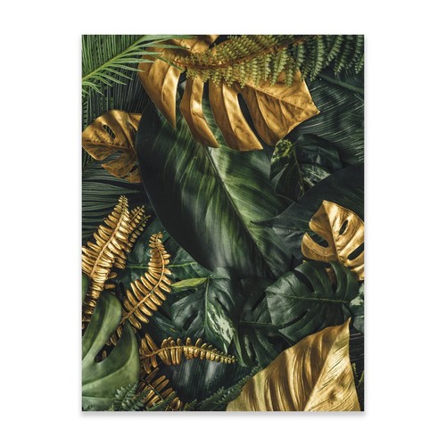 Poster blätter gold 30x40 - poster,