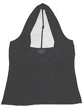 Damen Top schulterfrei Wassenfallkragen STYLE Gr.S schwarz Schmuck tiefer Rücken