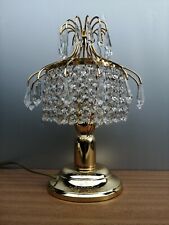 Nachtmann Tischleuchte geschliffenes Kristallglas, Messing ca. 31 cm Tischlampe