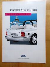 Broschüre, Prospekt, FORD ESCORT XR3 i CABRIO, 8 Seiten, 1988
