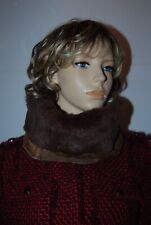 Pelz Schal  Boa Loop Kragen Fell Hals Wärmer  Nieten