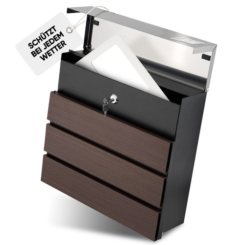 Briefkasten aus metall mit - metall,