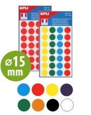 Klebepunkte runde Aufkleber Markierungspunkte sk Ø15mm Papier Inventur Apli 