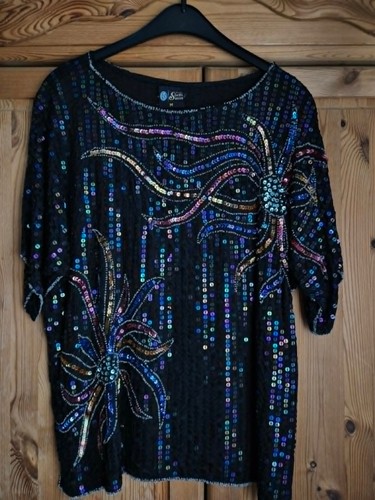 Glitzerbluse pailettenbluse - glitzerbluse,,
