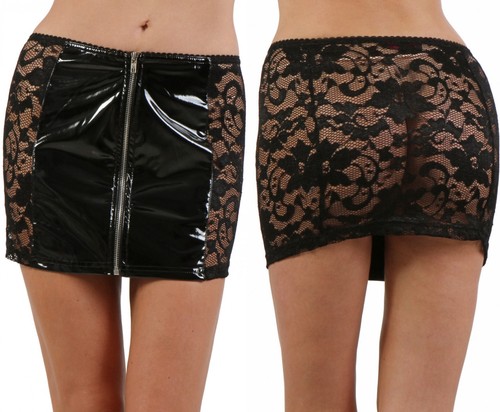 Damen minirock wetlook - minirock,