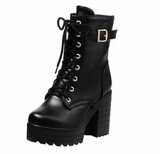 Plateau Stiefeletten Schnüren