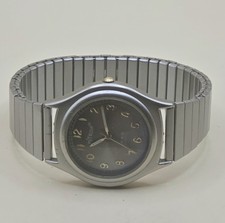 MITRON Herren Uhr Armband Edelstahl Schraubboden Quartz Japan Movt Batterie neu