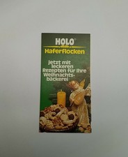 HOLO Haferflocken - Werbebroschüre - Rezepte Weihnachtsbäckerei 