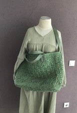 Les Visionnaires - NIA RAFFIA Shopper green NEU Kp 104 Euro