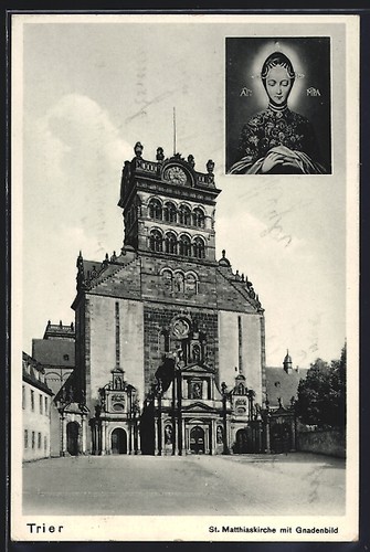 Ansichtskarte trier partie an - ansichtskarte, trier,