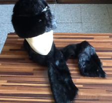 Echte NERZ STOLA schwarz aus