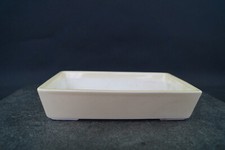 Bonsai Schale beige glasiert