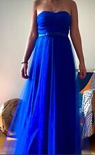 abiball prom dress 38 M 167-170 cm lang maxi blau einmal benutzt ohne Armel 