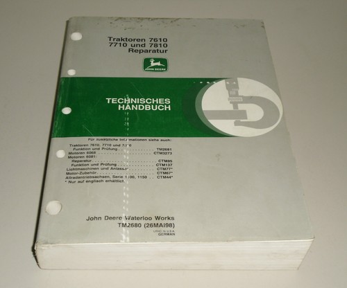 Werkstatthandbuch john deere - john,