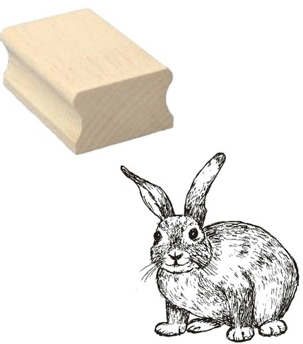 Stempel kaninchen holzstempel - stempel,
