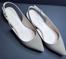 Kennel & Schmenger Slingback Ballerinas Beige Leder Gr. 39,5 (6) – kaum getragen