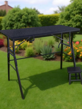 Gartentisch klappbar Polyrattan Campingtisch 180x75cm Wetterfest Tragegriff Klap