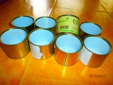 8 Wurst goldfarbige Blechdosen Büchsen Basteln Aufbewahren Schrauben Krimskrams 