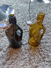 2x DDR Bierflaschen Bügelflaschen Dekoration Vintage Flasche Blumen 40-iger/50-i