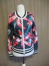 180 34 MARC AUREL Damen Jacke Blouson Gr. 36 weiß rot grau grün Sommerjacke