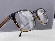 Einstoffen Brille Herren Braun Eckig Holz Acetat Regisseur NP: 221€