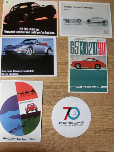 Porsche postkarte - x, +
