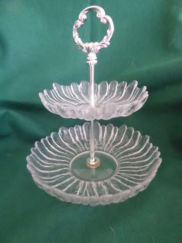 Alte glas etagere stöckig - glas, 2-stöckig