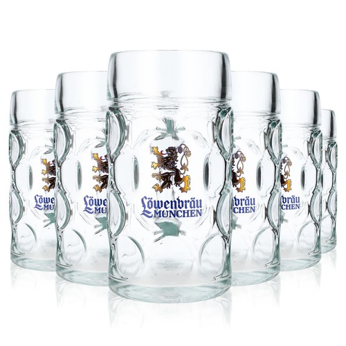 Löwenbräu bierglas 1l - 6x,
