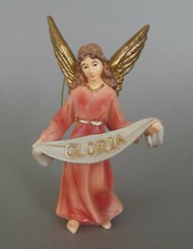 Gloriaengel /Verkündigungsengel rot für Krippenfiguren Größe 11 cm - 12 cm 