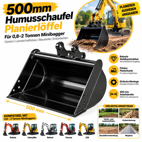 Humusschaufel für 2t - für, 0,8-2t