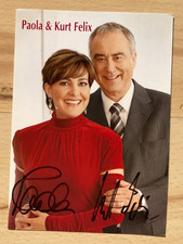 Paola & Kurt Felix + original signierte Autogrammkarte Schweiz alt