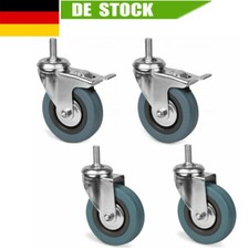 SET 4 Stück Transportrollen Laufrollen Möbelrollen Lenkrollen Rückenloch