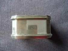 Serviettenring Bauhaus Silber 62 mm groß Art Deko geometrisch Muster 8-eckig TOP