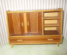 Puppenmöbel Möbel 50er Jahre Schrank Wohnzimmerschrank f. Puppenhaus Puppenstube