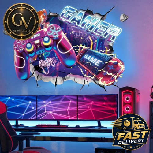 Gaming wandtattoo xxl - 3d,
