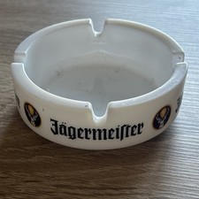 Aschenbecher Jägermeister Werbung Logo Keramik weiß ca. Ø10,7 cm Vintage Ascher
