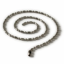 Kugelkette Edelstahl Dog Tag Halskette für Anhänger silber alle Längen