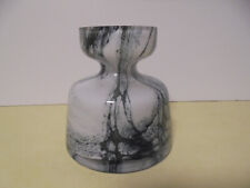 Glas  Vase Weiß Grau