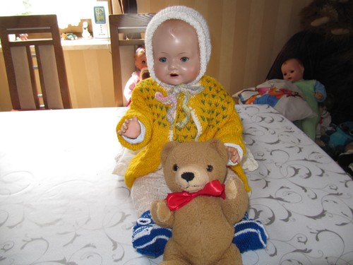 Babypuppe antik von sonneberg - babypuppe,