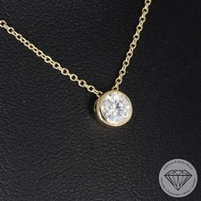 Wert 1750 € Solitär Brillant Anhänger mit Kette (0,30 carat) 585 14 Karat Gel...