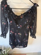Kleid H&M schwarz Blumen