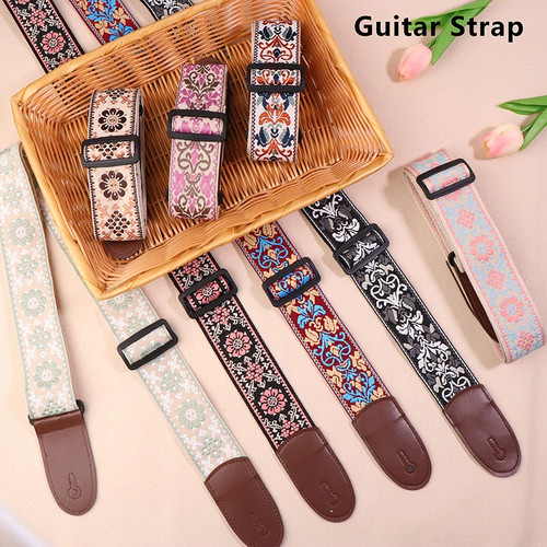 Gitarrengurt mit blumenmuster - gitarrengurt,
