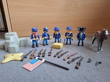 Playmobil Western: 5x Nordstaatler Figuren + Waffen und Zubehör
